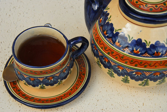 croquery Tea Pot and cup