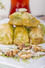 Turkish and Arabix Traditional Dessert Baklava Baklawa