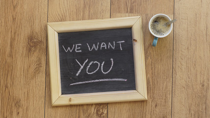 Obraz premium Chcemy Cię