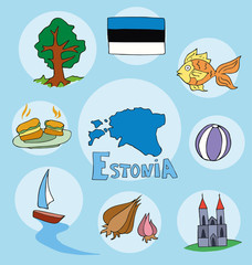 The set of national profile of the estonia
