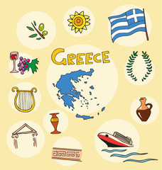 The set of national profile of the greece