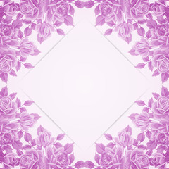 Vintage frame with roses