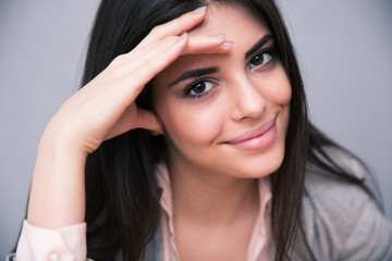 Beautiful woman looking at camera