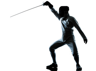 man fencing silhouette