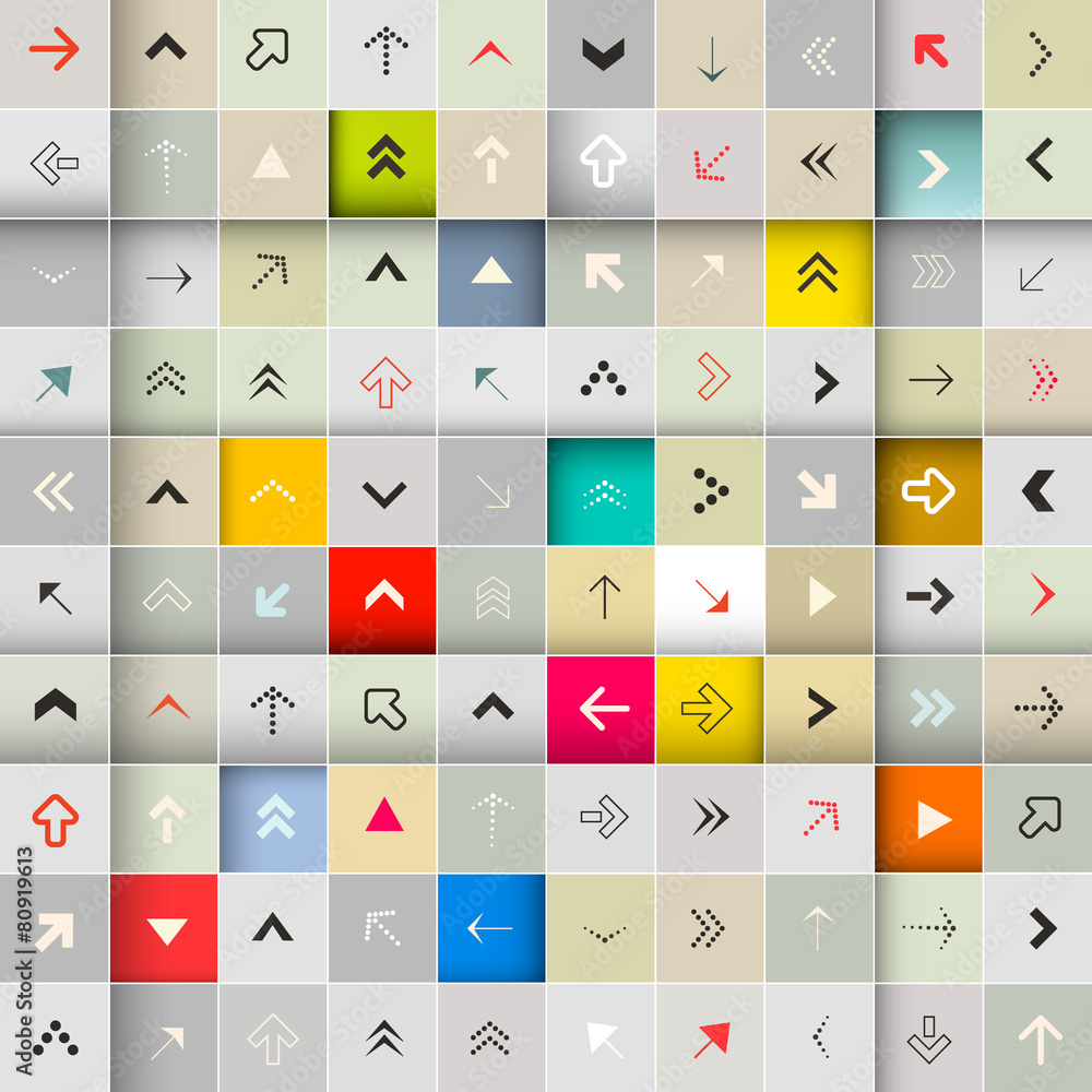 Poster vector abstract arrows in squares seamless background