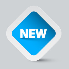 New Title on Blue Vector Sticker