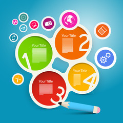 Four Steps Circle Infographics Layout