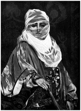 Traditional Arabian veiled Woman - Femme voilée