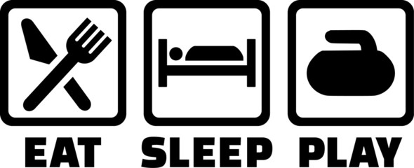 Curling Eat Sleep Play