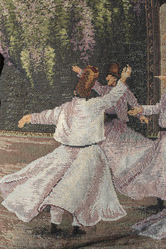 Embroidery with dervishes
