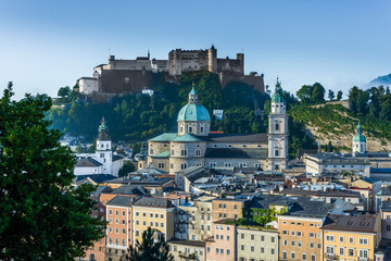 Obraz premium Hohensalzburg Castle (Festung Hohensalzburg) in Salzburg, Austri