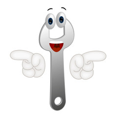 funny wrench cartoon illustration crafts tool tools