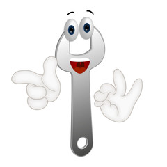 funny wrench cartoon illustration crafts tool tools