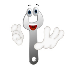 funny wrench cartoon illustration crafts tool tools