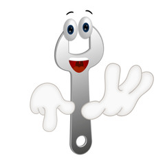 funny wrench cartoon illustration crafts tool tools