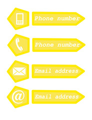 Web contact icons