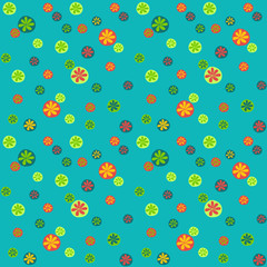 Vivid Seamless Pattern with Various Colorful oranges.