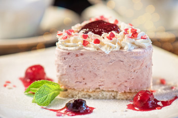 heart-shaped valentine cake