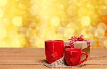 Love. Mug and fireplace