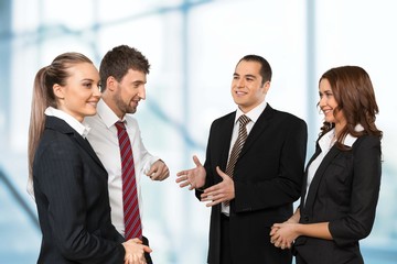 Business. Portrait of happy young businessman