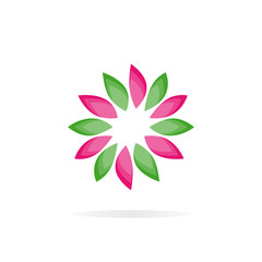 Beautiful flower vector logo