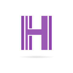 Logo H letter for company vector design template.