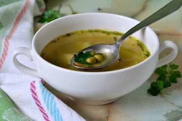 Erbsensuppe.