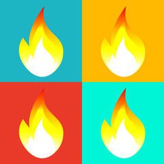 Symbol of fire.Vector