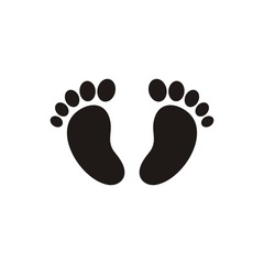 Baby footprint icon..Baby footprint icon