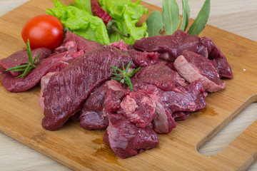 Raw venison