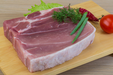 Raw pork meat