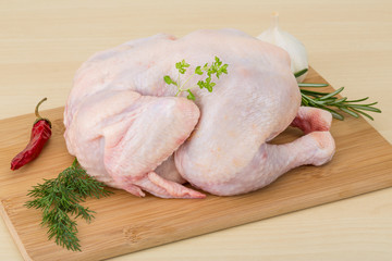 Raw chicken