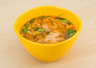 Rice noodle soup