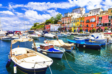 Fototapeta na wymiar Procida -beautiful colorful small island of Italy