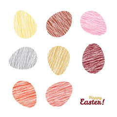 'Happy Easter!' card.  Easter eggs with Scratched texture.