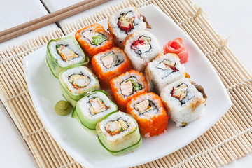 Japanese seafood sushi set