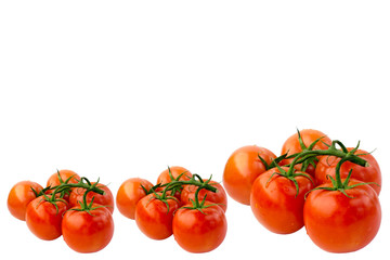 Brunches of Ripe Tomatoes with Green Stem