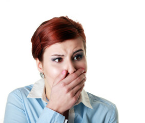 scared woman