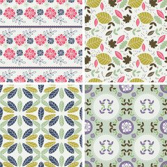 Fototapeta na wymiar Floral Patterns and seamless backgrounds. Printing onto fabric a