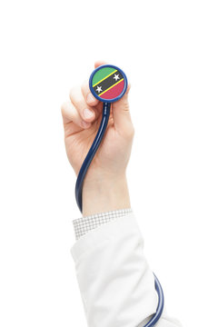 Stethoscope with national flag series - Saint Kitts and Nevis