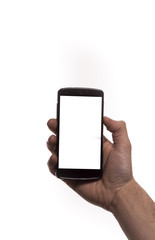hand holding smartphone