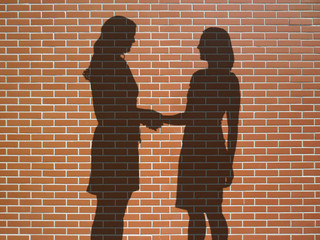 women handshake