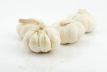 garlic isolated on white background