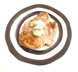 Nackensteaks mit Kräuterbutter