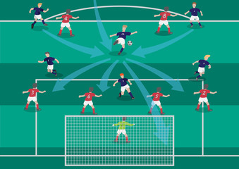 The soccer playmaker flat graphic