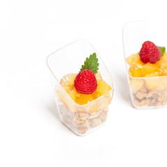 Apple Cinnamon Dessert with Whole Grain Oats. Selective focus.