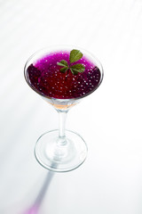 Cocktail with molecular caviar