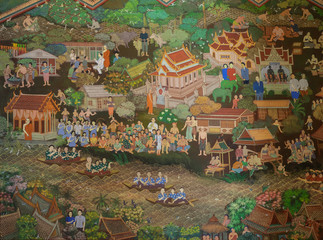 Thai temple painting of life © lrwilk
