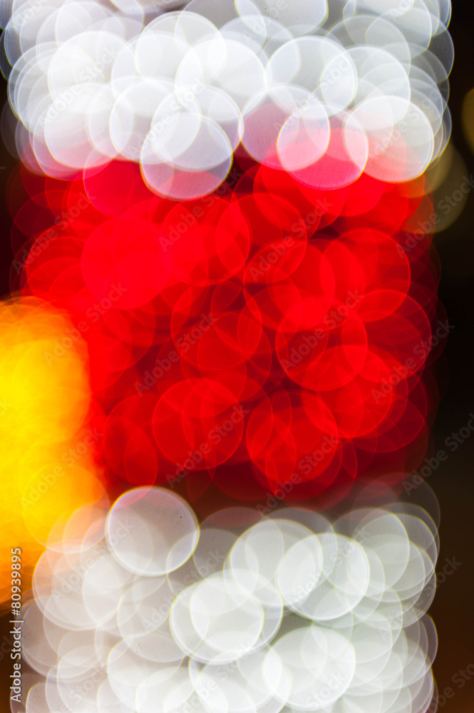 Poster abstract background of blurred lights with bokeh effect