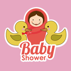Baby Shower design, vector illustration